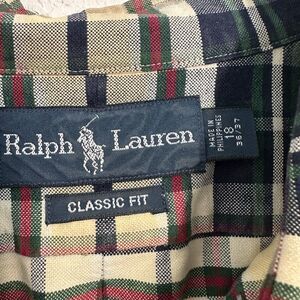 Ralph Lauren Classic Fit Shirt Mens 18 Long Sleeve Lightweight Plaid 36/37